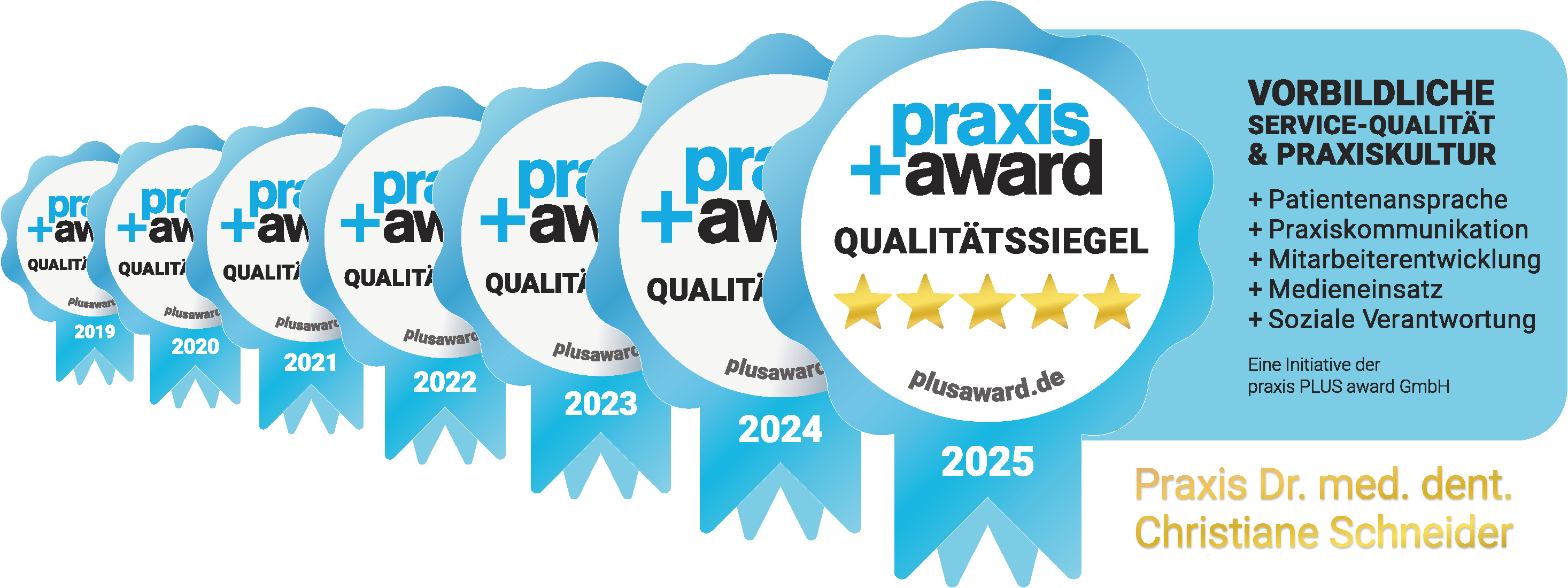 Praxis+ Award Siegel 2025-2019